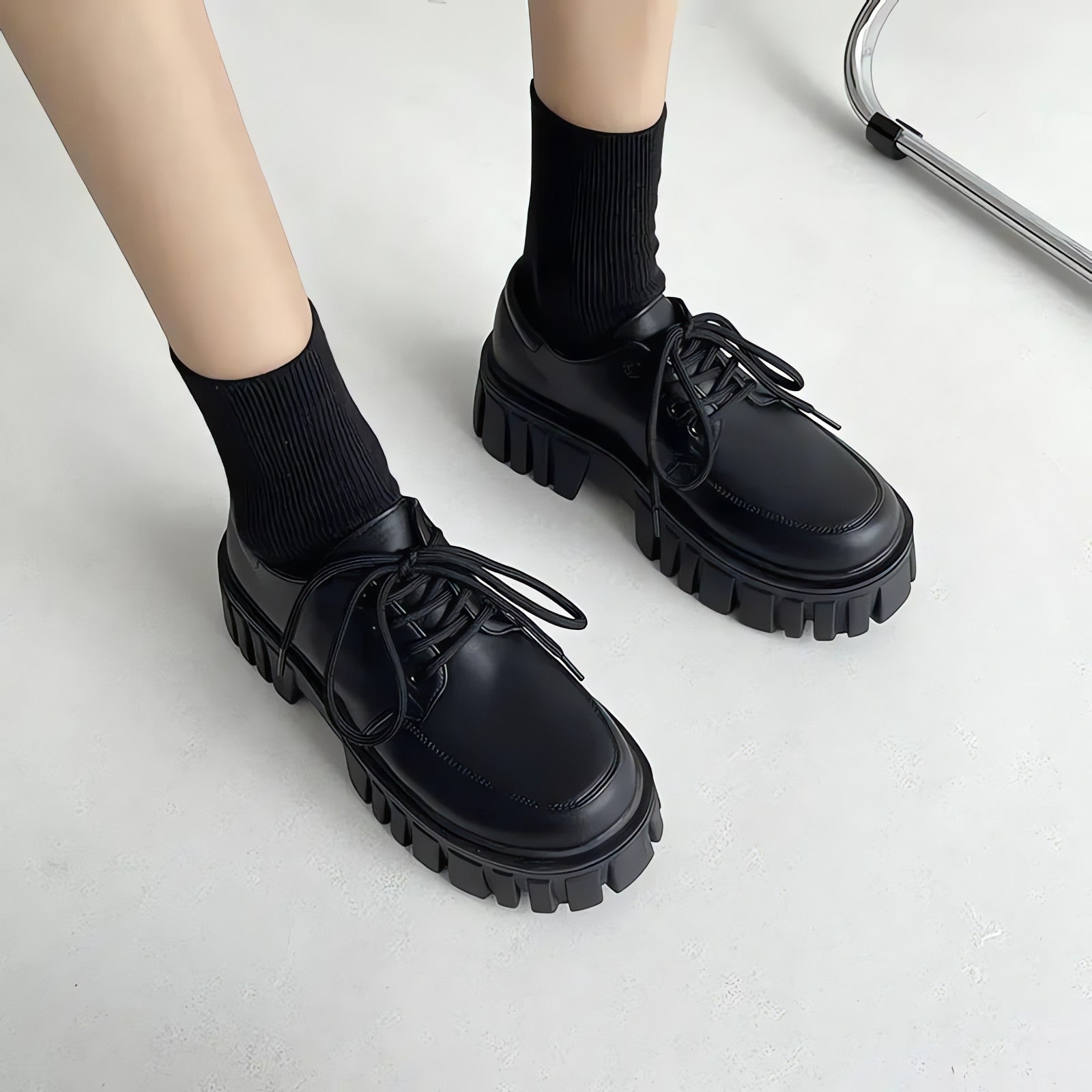Soft Grunge Chunky Platform Oxford Shoes - KAYSMAR