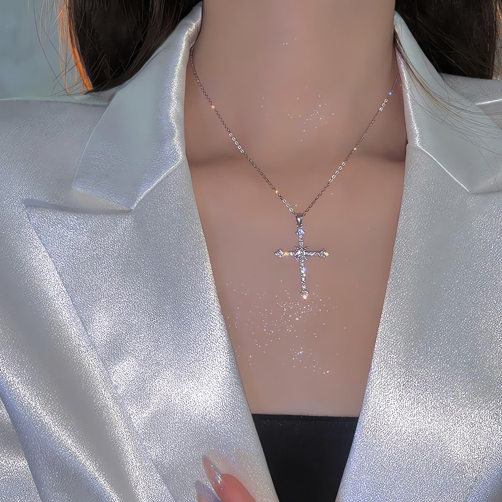 Sparkle Cross Necklace - KAYSMAR
