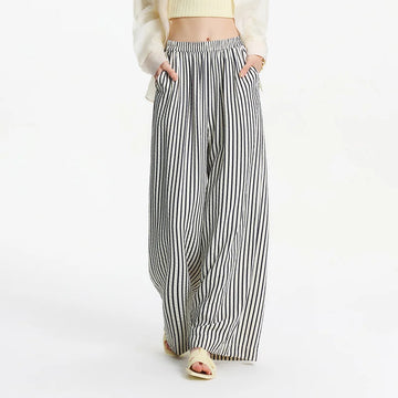 Striped Wide Leg Pants - KAYSMAR
