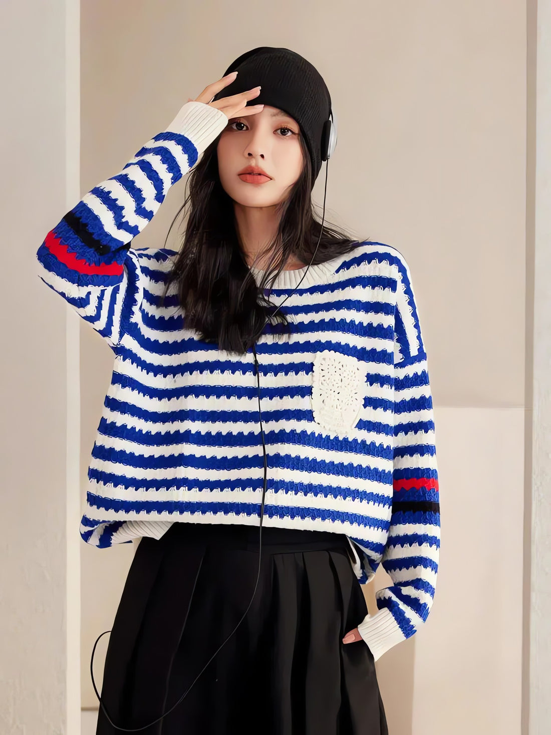 Striped Knitted Sweater - KAYSMAR