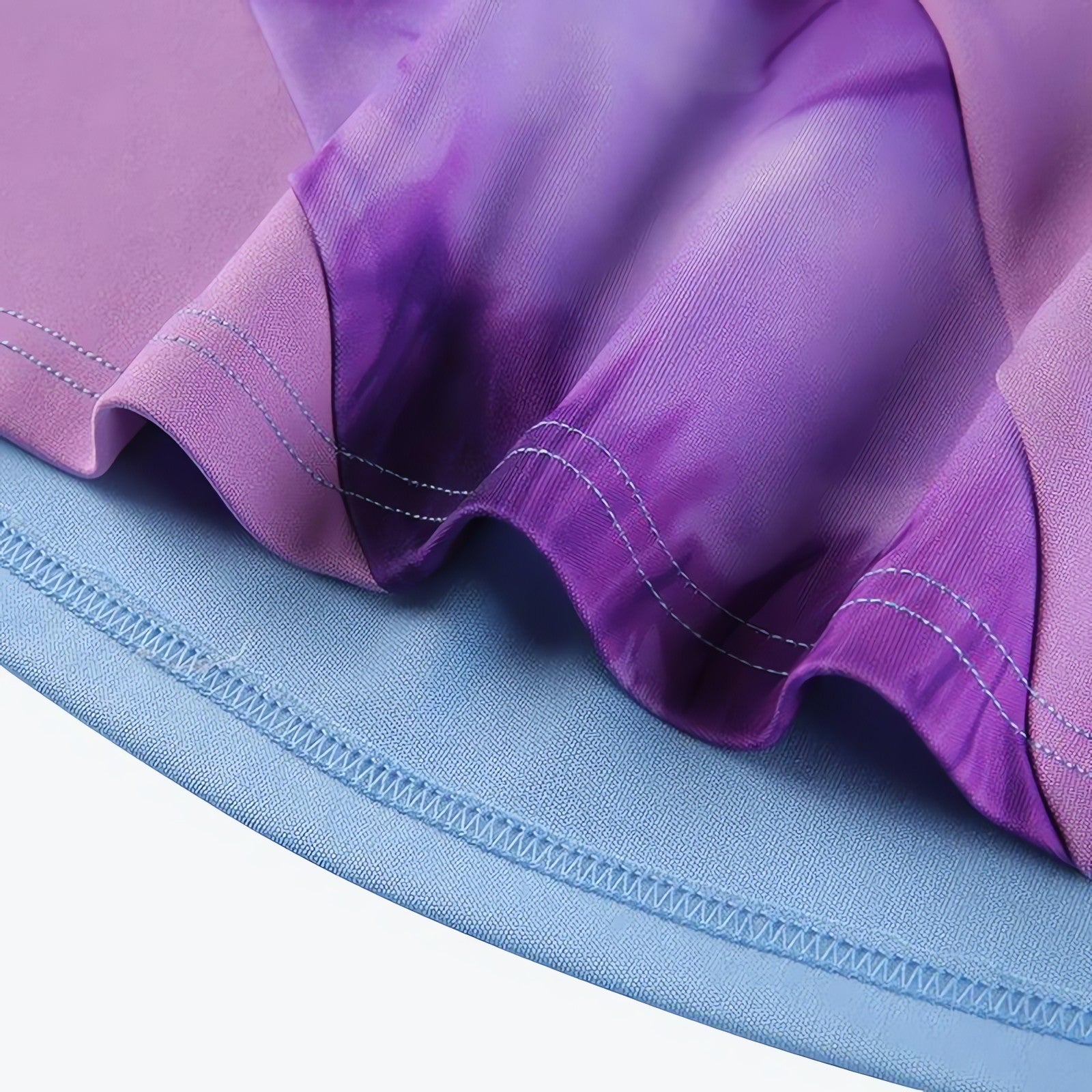 Striped Patch Satin Mini Dress - KAYSMAR