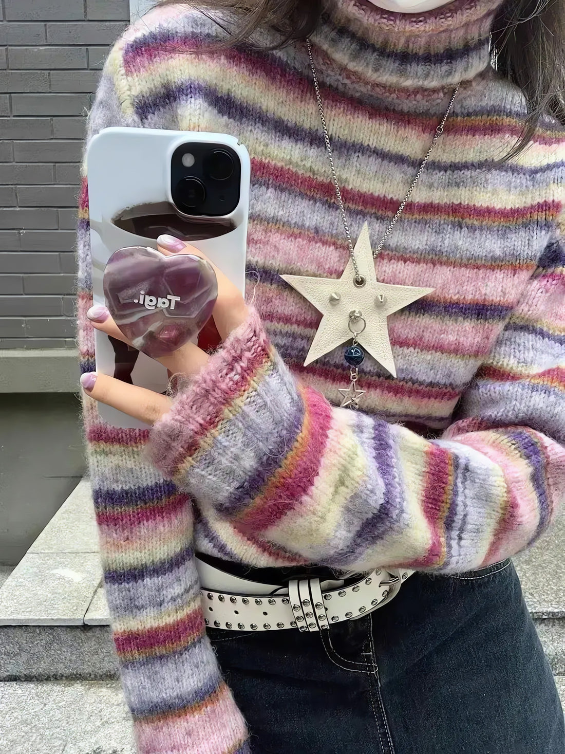 Striped Turtleneck Sweater - KAYSMAR