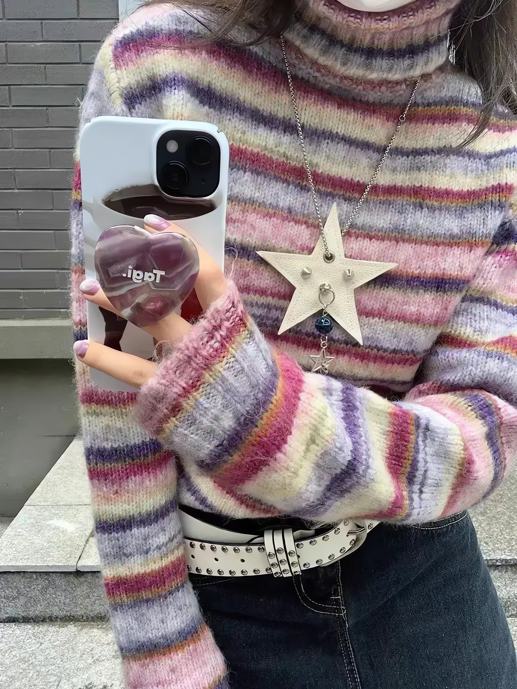 Striped Turtleneck Sweater - KAYSMAR