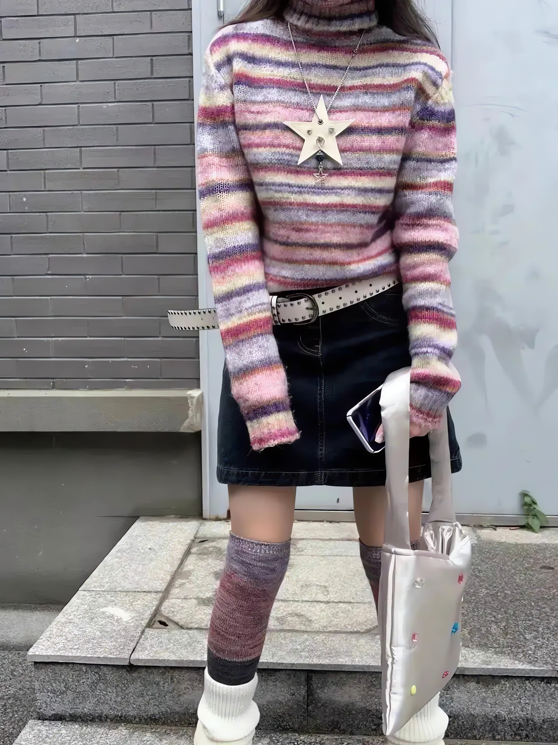 Striped Turtleneck Sweater - KAYSMAR