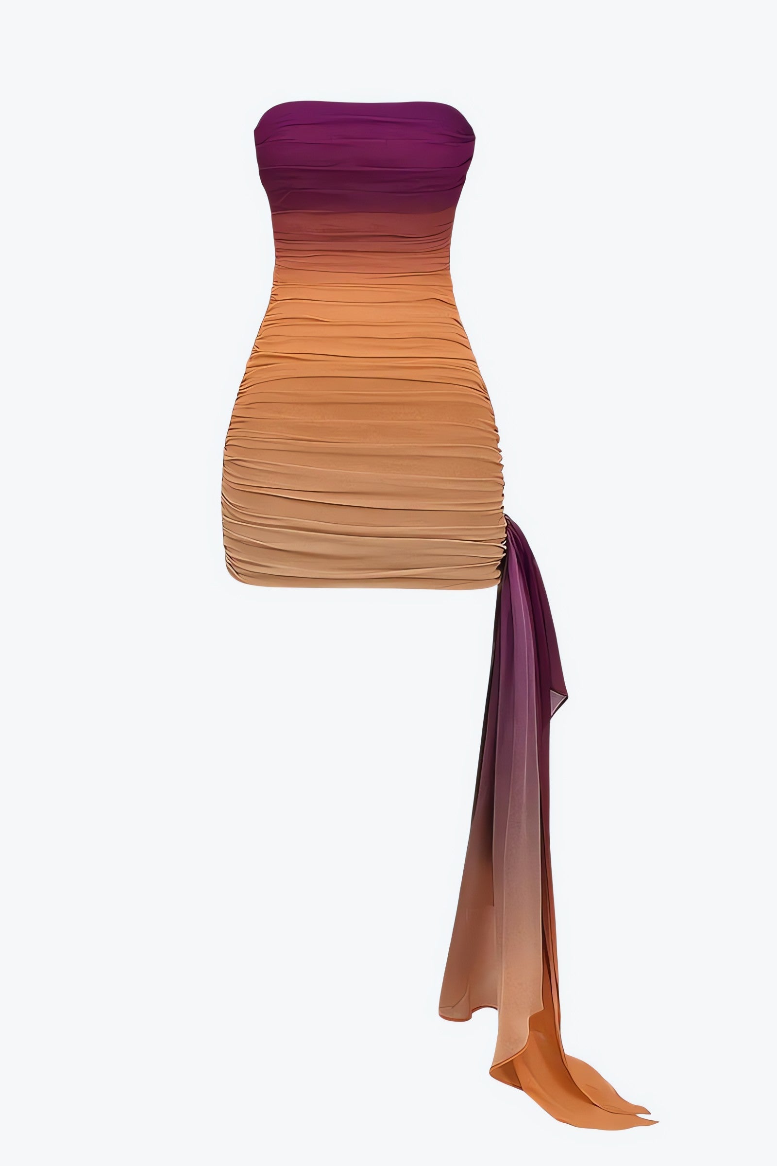 Sunset Ruched Strapless Mini Dress - KAYSMAR