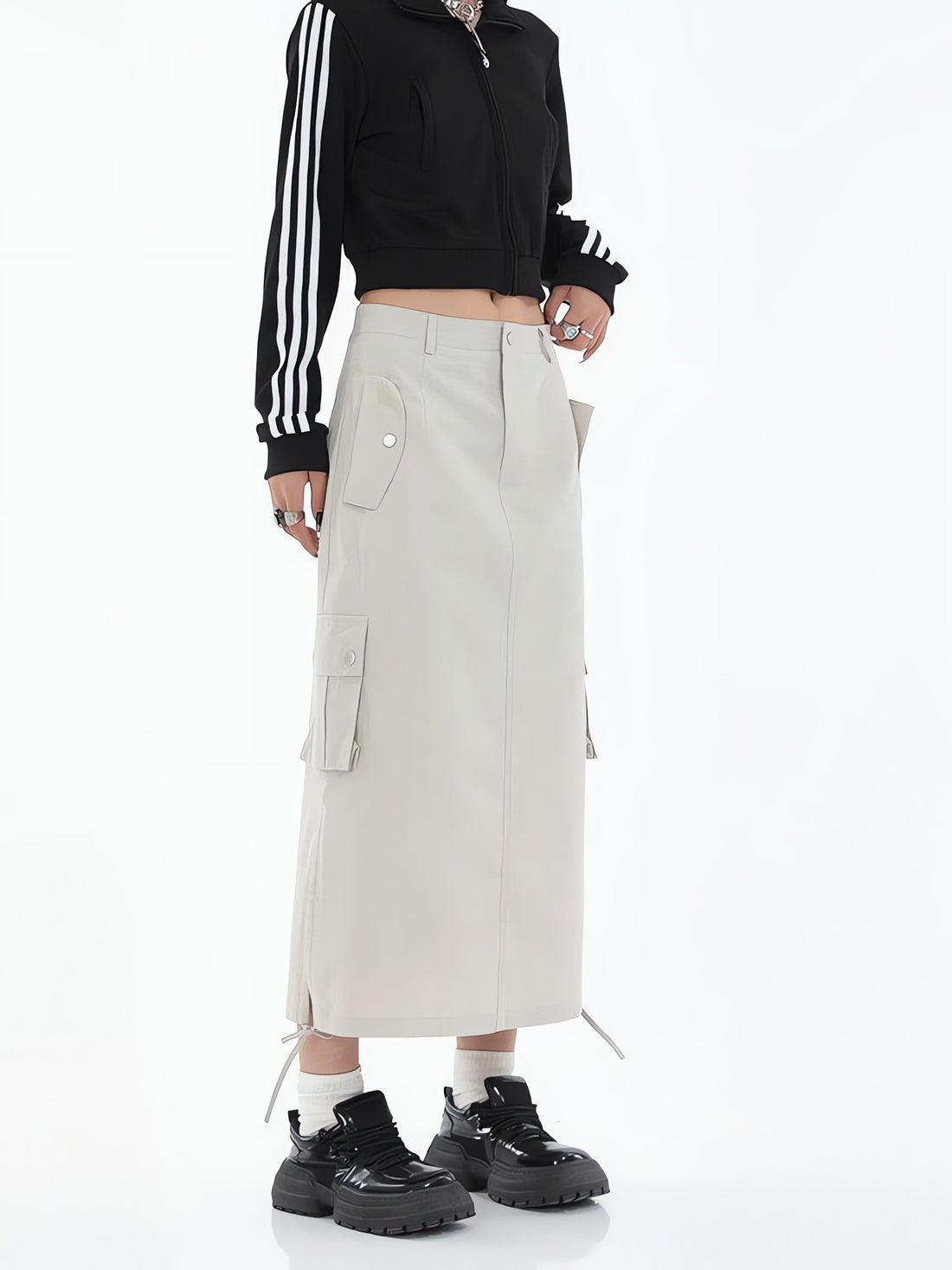Tech Parachute Maxi Skirt - KAYSMAR