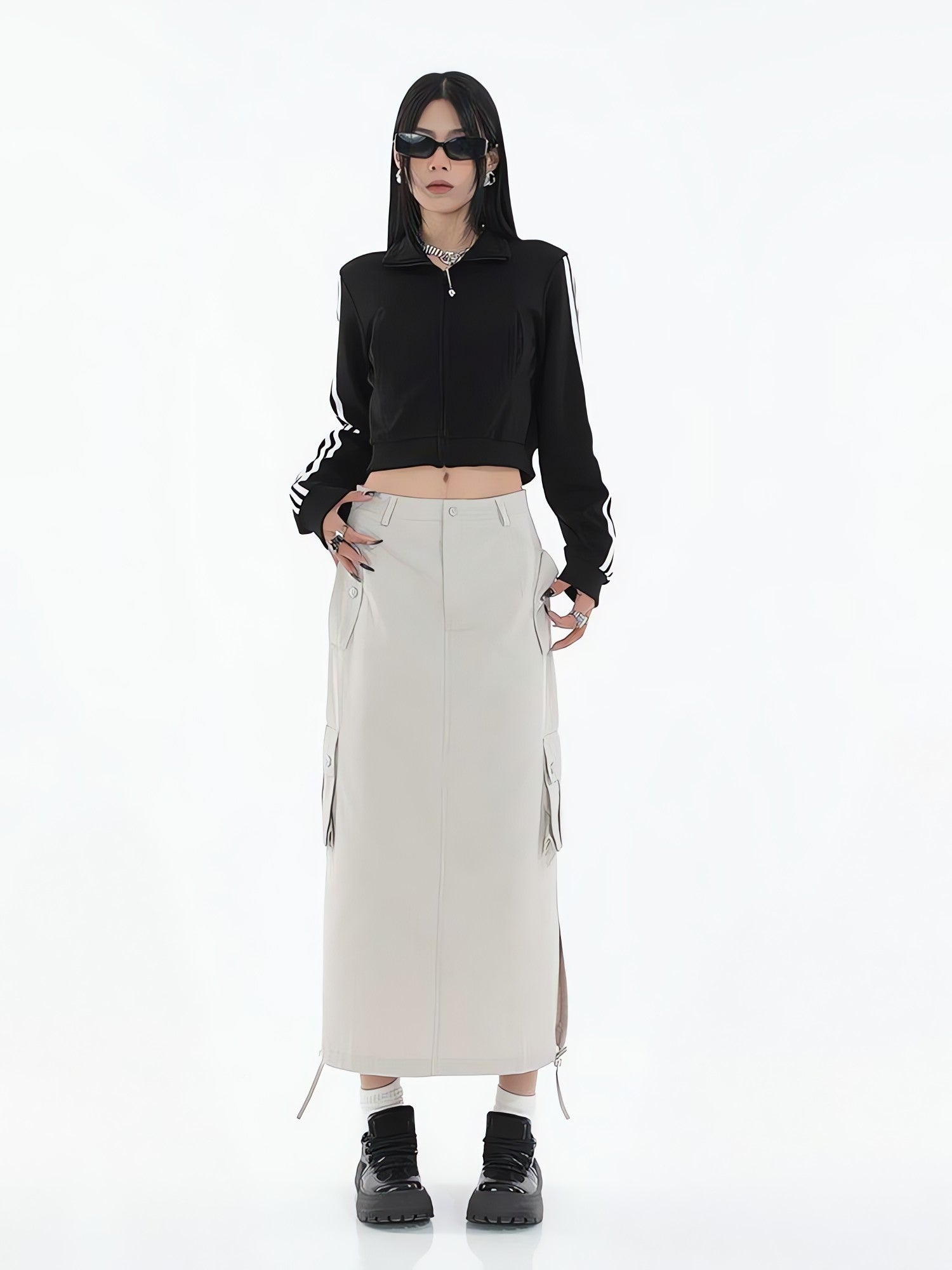 Tech Parachute Maxi Skirt - KAYSMAR