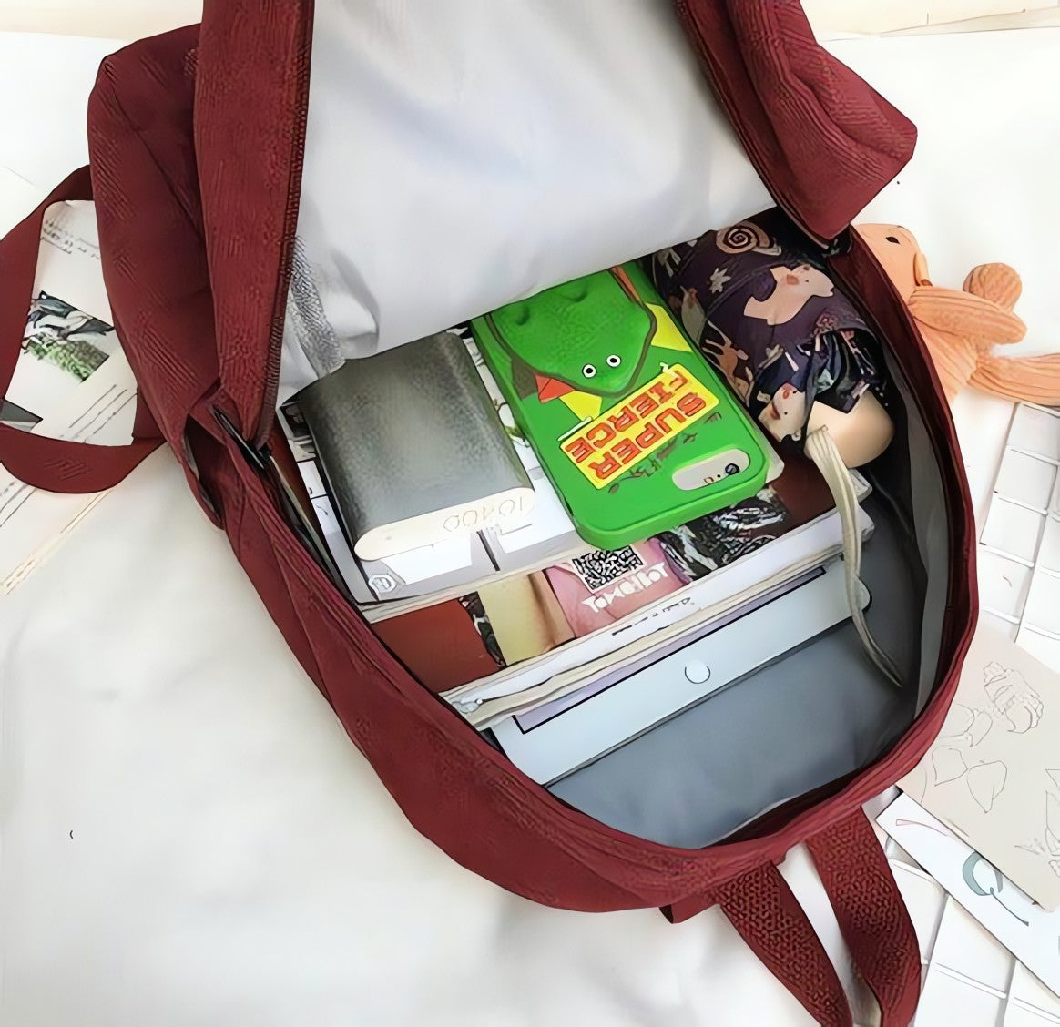 Teddy Bear Corduroy School Backpack - KAYSMAR