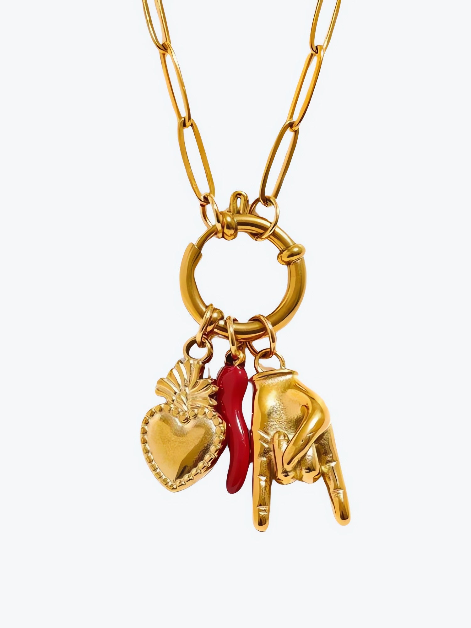 Three Charms Necklace & Bracelet Set - KAYSMAR