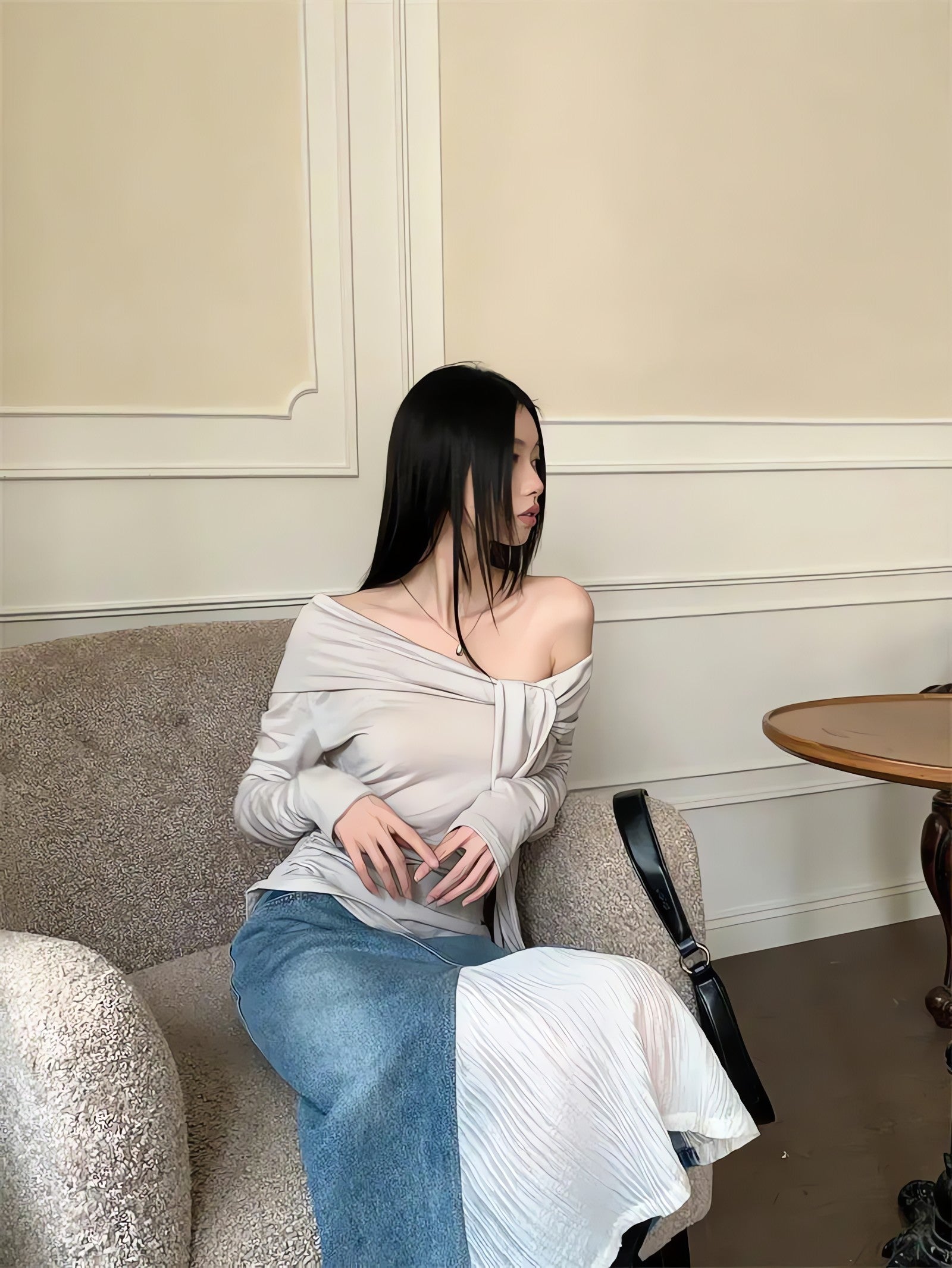 Tie Front One Shoulder Top - KAYSMAR