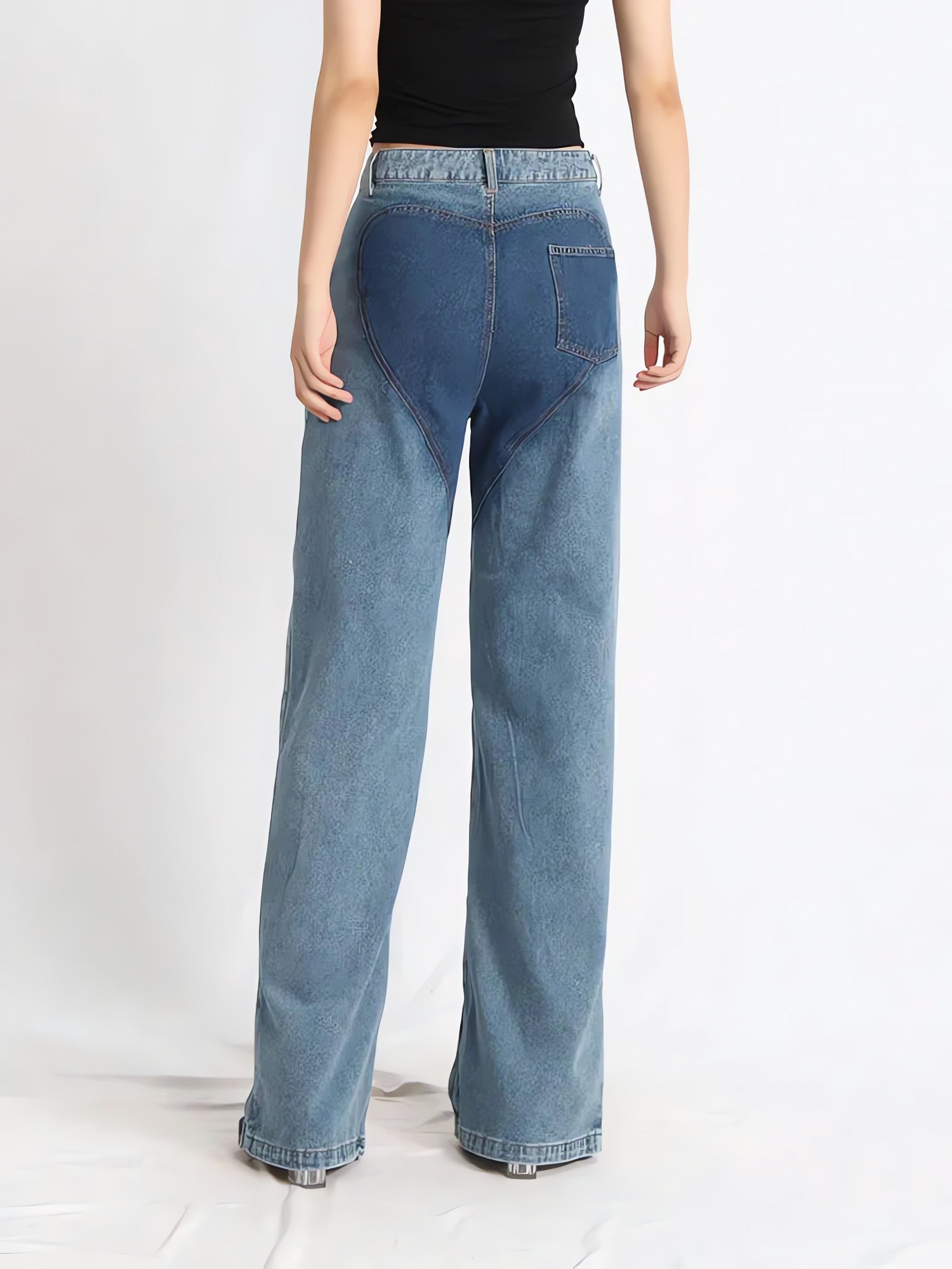Two Different Denim Cut Out Jeans - KAYSMAR