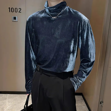 Velvet Turtle Neck Top - KAYSMAR