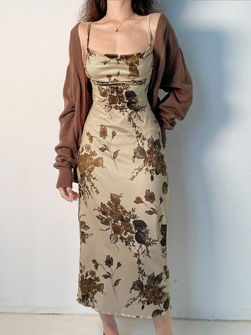 Vintage Floral Maxi Dress - KAYSMAR