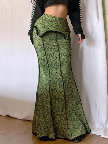 Vintage Slim Fit Maxi Skirt - KAYSMAR