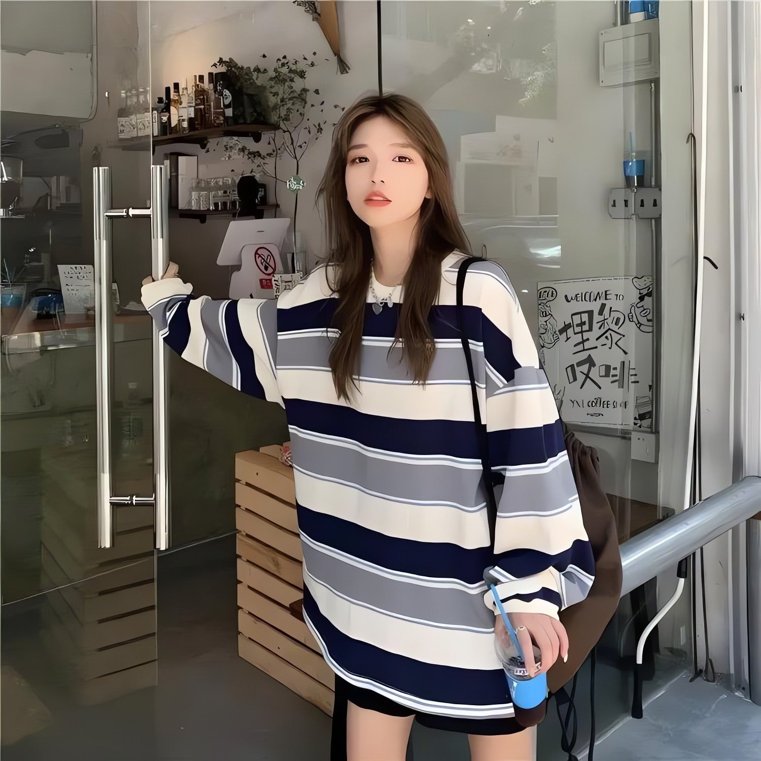 Vintage Casual Striped Sweatshirt - KAYSMAR