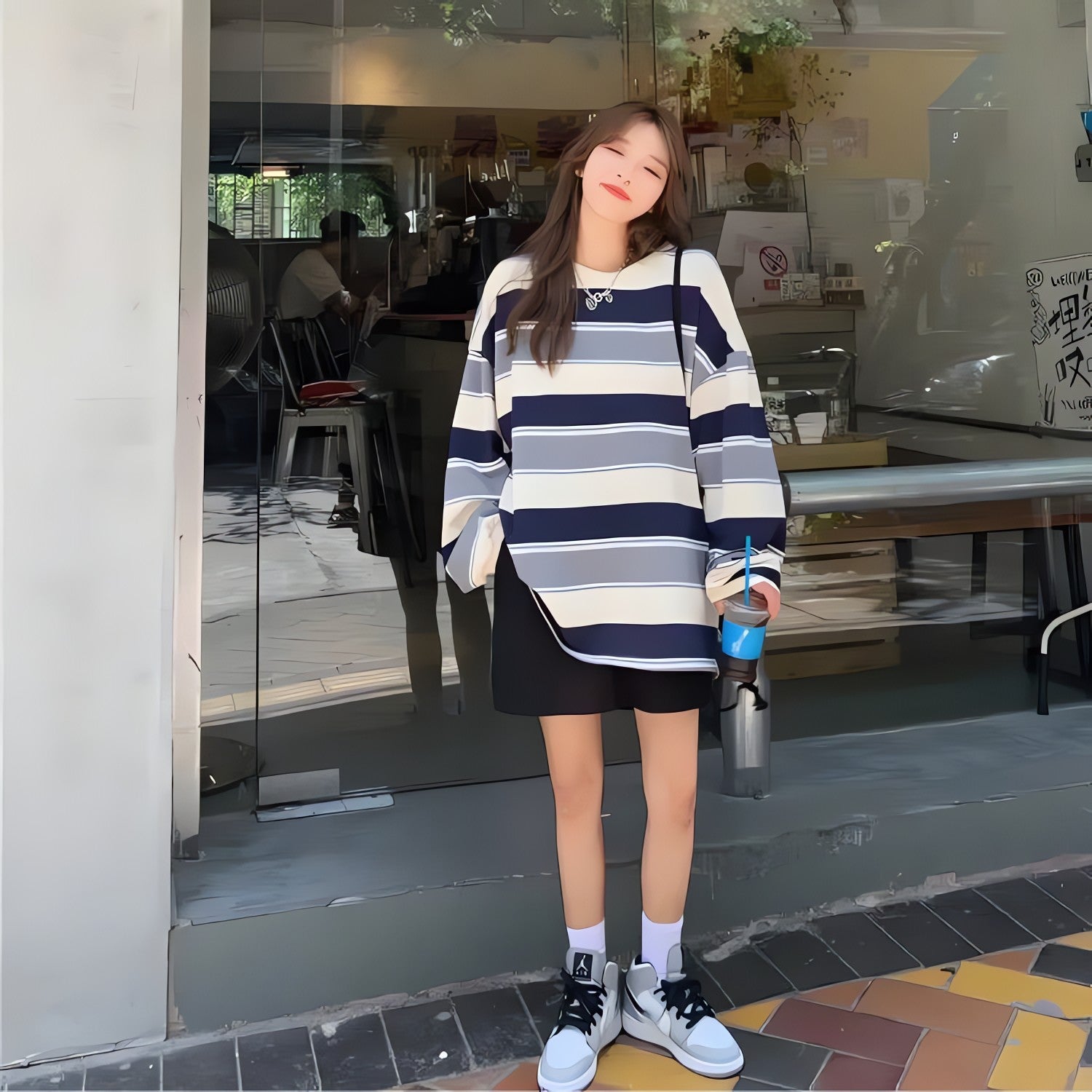 Vintage Casual Striped Sweatshirt - KAYSMAR