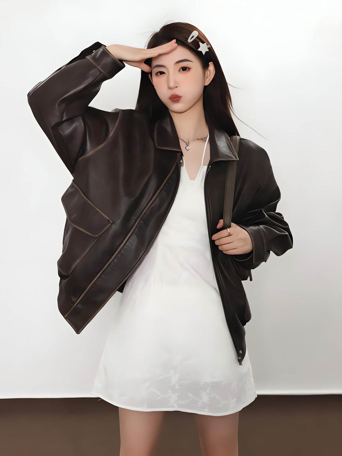 Vintage Faux Leather Jacket - KAYSMAR