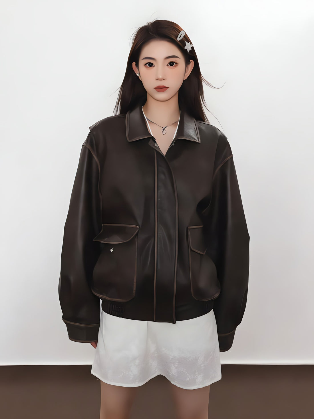 Vintage Faux Leather Jacket - KAYSMAR