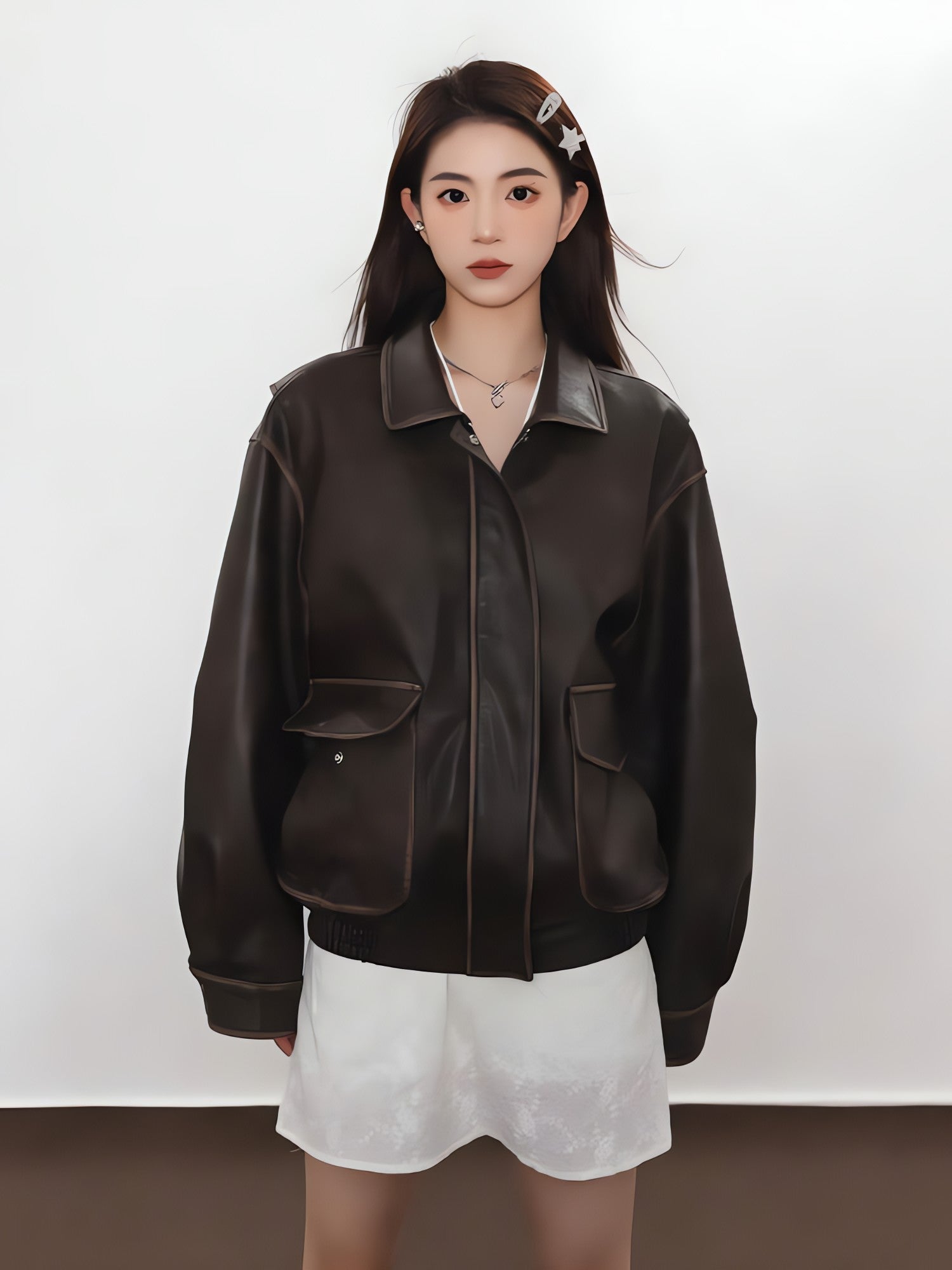 Vintage Faux Leather Jacket - KAYSMAR