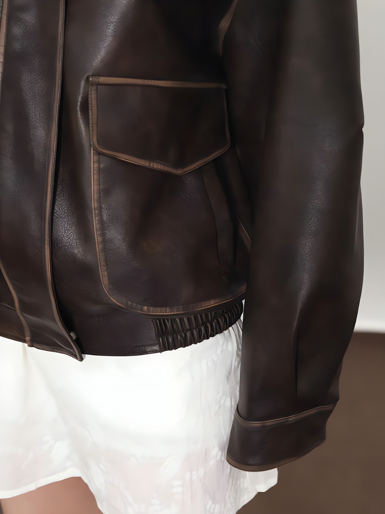 Vintage Faux Leather Jacket - KAYSMAR