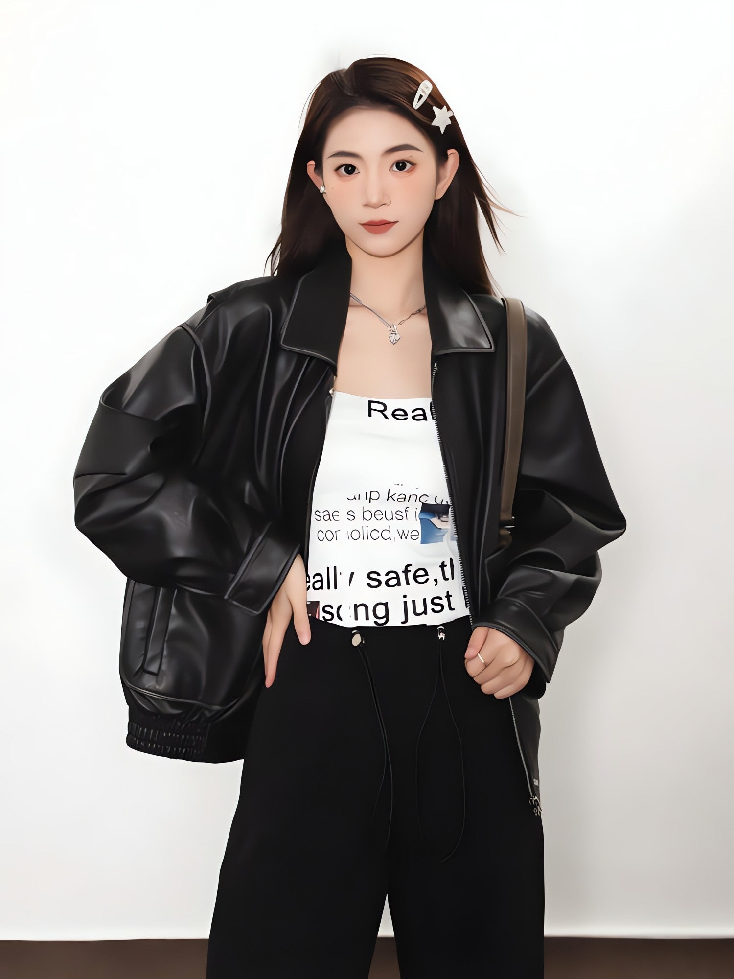 Vintage Faux Leather Jacket - KAYSMAR