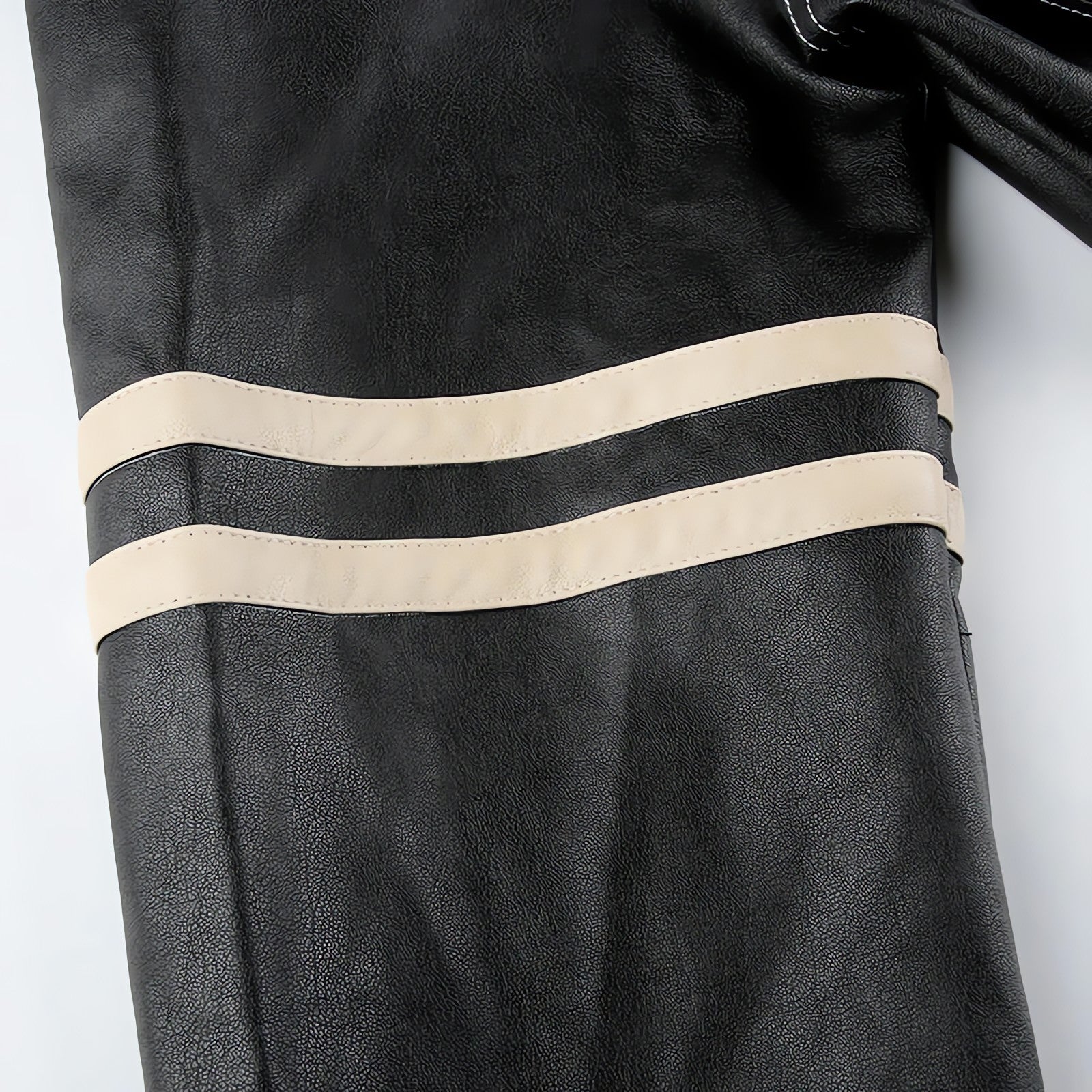 Vintage Grunge Biker Zip-Up Faux Leather Jacket - KAYSMAR