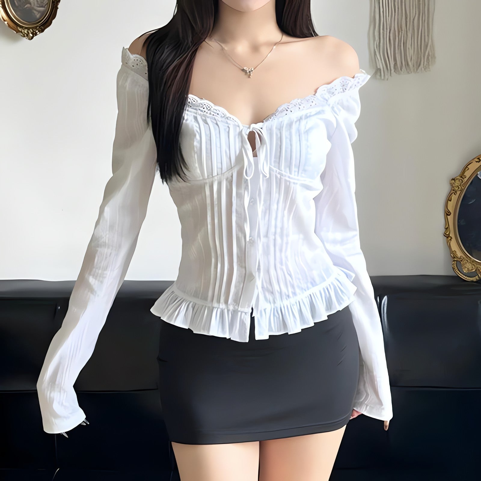 Vintage Ruffled Blouse - KAYSMAR