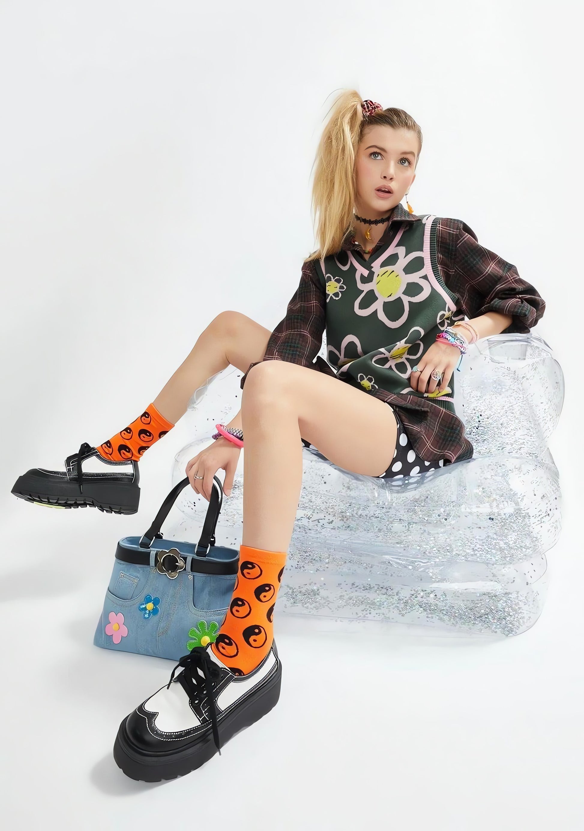 Weirdcore Belted Denim Handbag - KAYSMAR