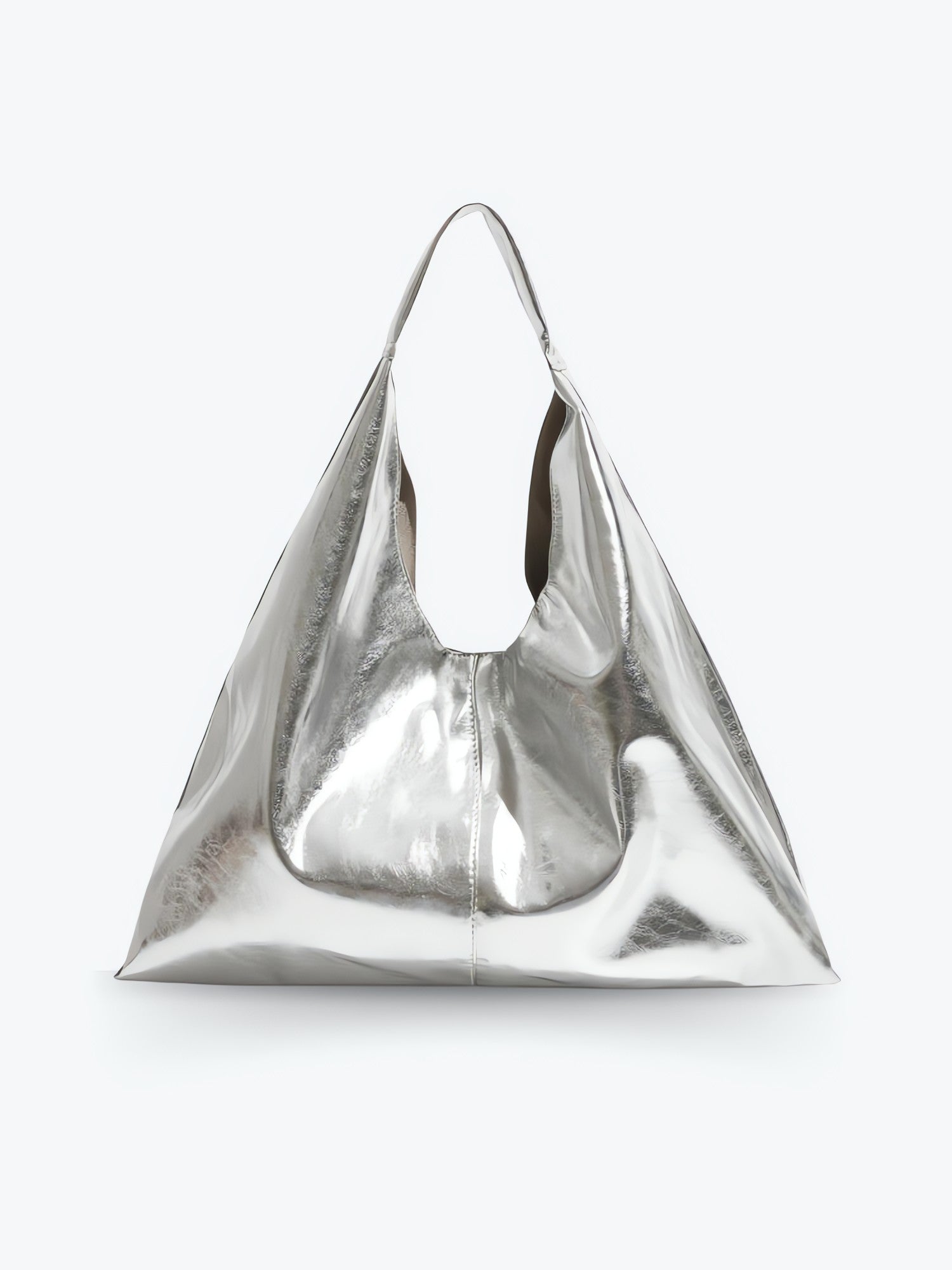 Y2K Faux Patent Leather Hobo Bag - KAYSMAR