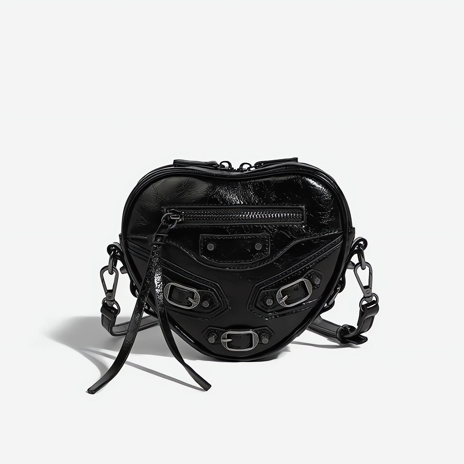 Y2K Grunge Belted Heart Shaped Bag - KAYSMAR