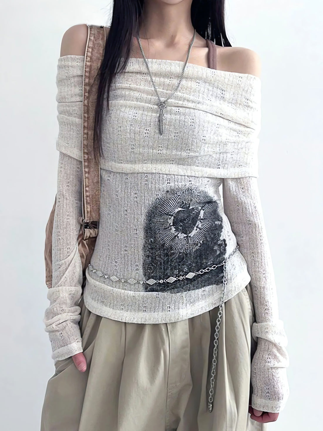 Y2K Heart & Swords Off Shoulder Top - KAYSMAR