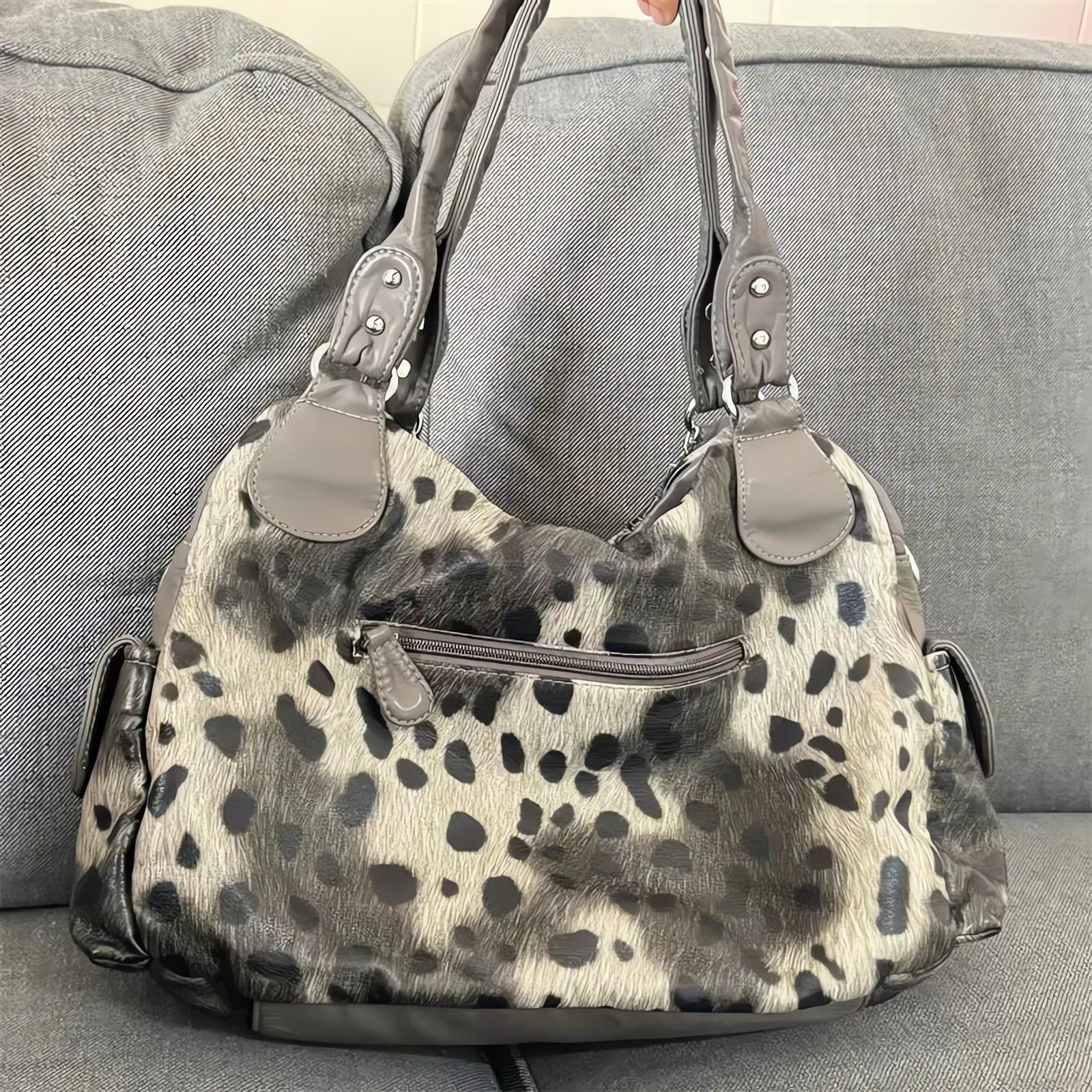 Y2K Leopard Faux Fur Bag - KAYSMAR