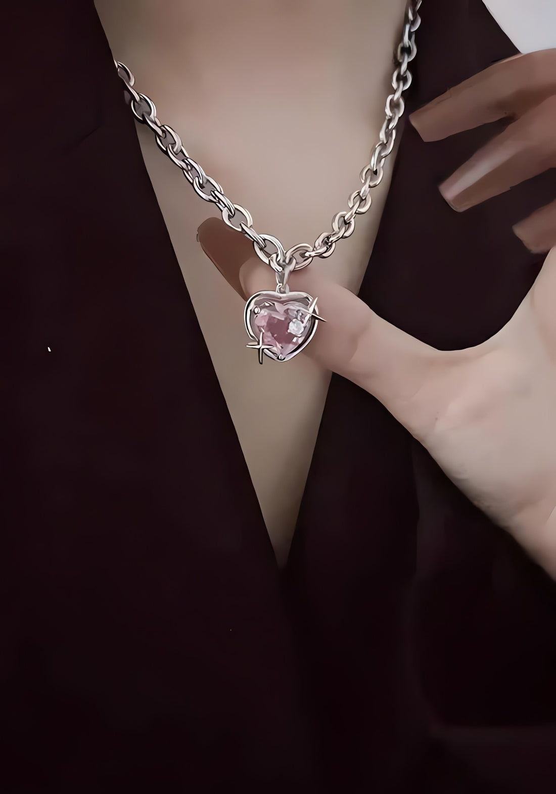 Y2K Shiny Heart Necklace - KAYSMAR