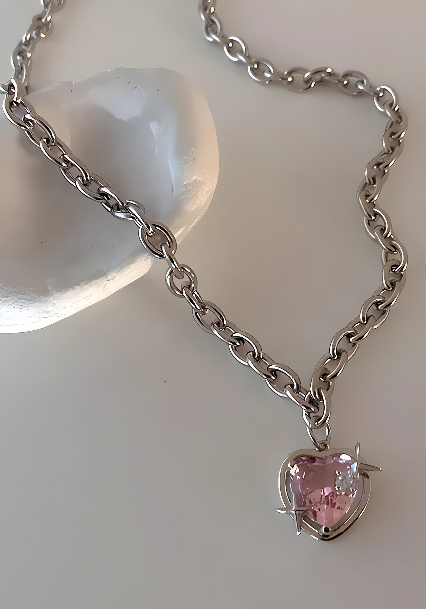 Y2K Shiny Heart Necklace - KAYSMAR
