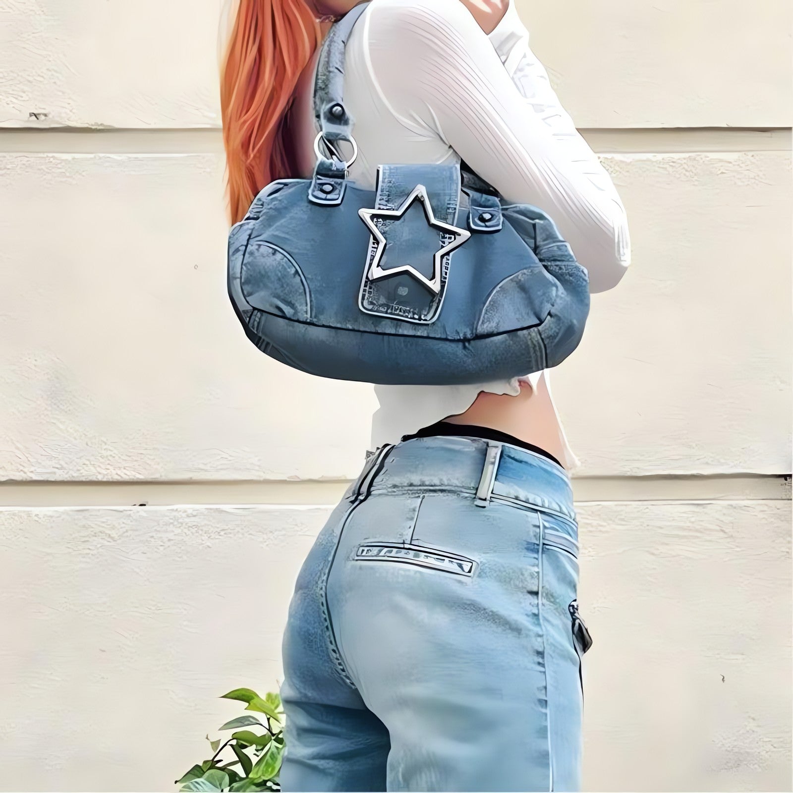 Y2K Star Denim Bag - KAYSMAR
