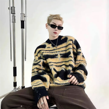 Y2K Star Fluffy Sweater - KAYSMAR