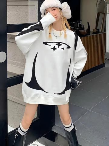 Y2K Star Futuristic Knitted Sweater - KAYSMAR