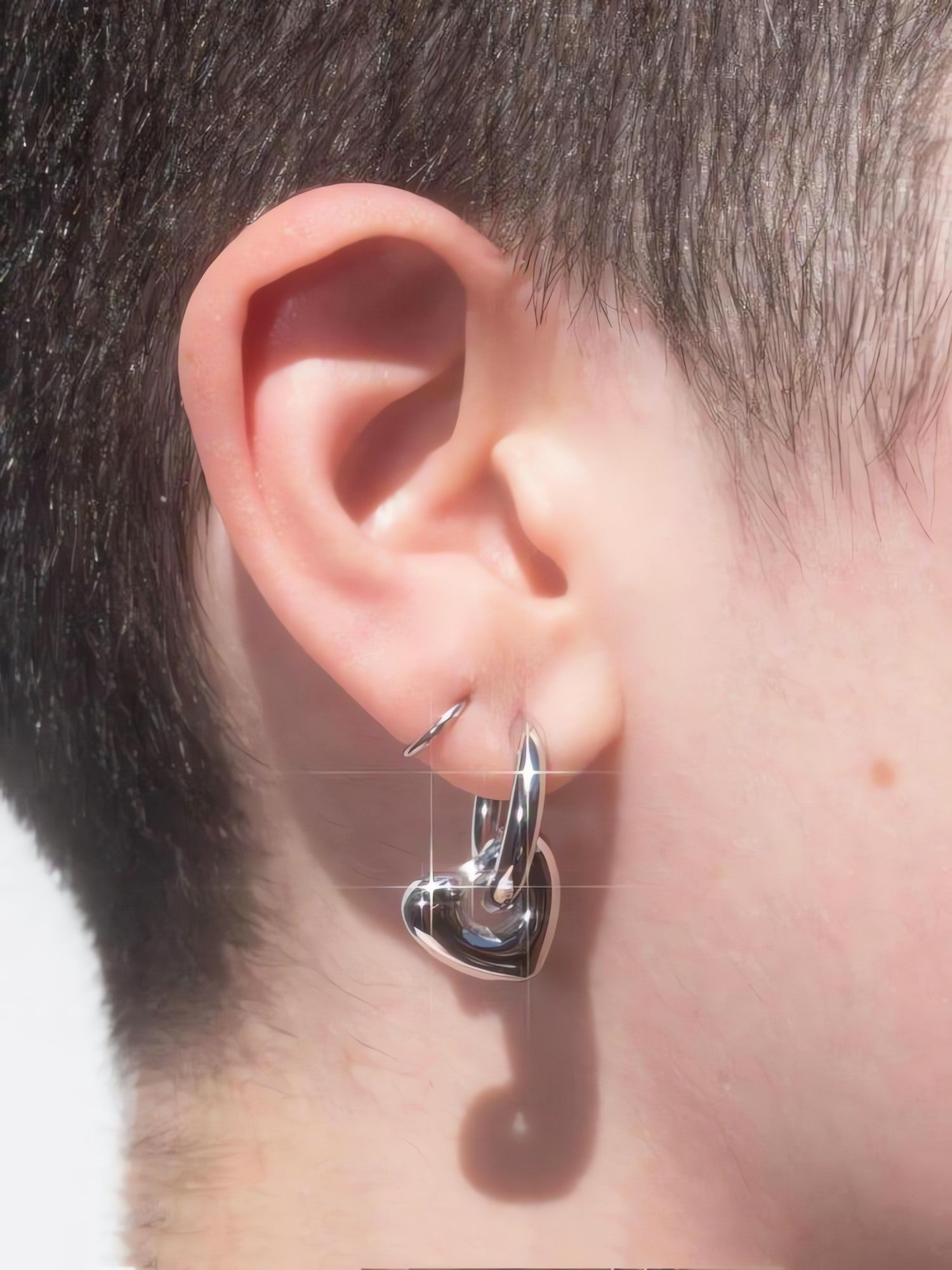 Y2K Star Heart Hoop Earrings - KAYSMAR