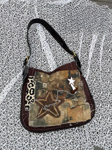 Y2K Star Patch Distressed Bag - KAYSMAR