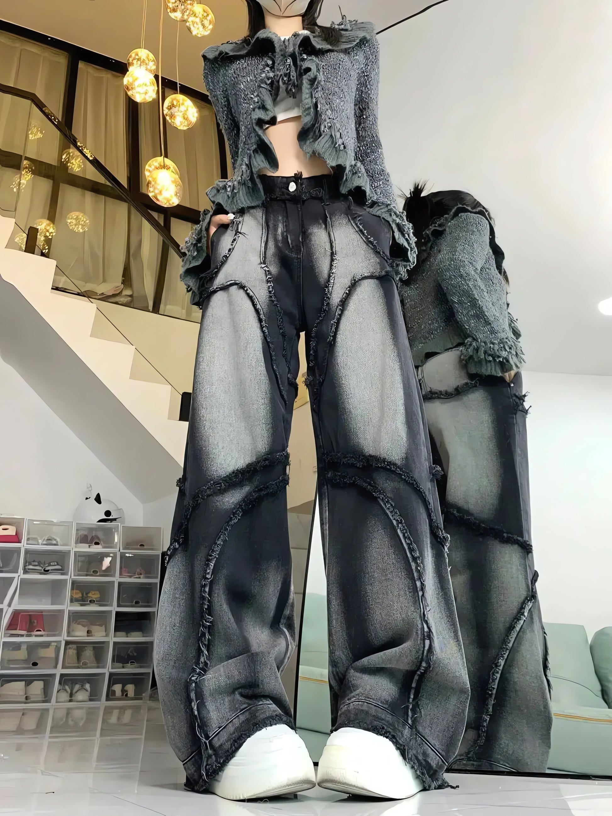 Y2K Wide Leg Jeans - KAYSMAR