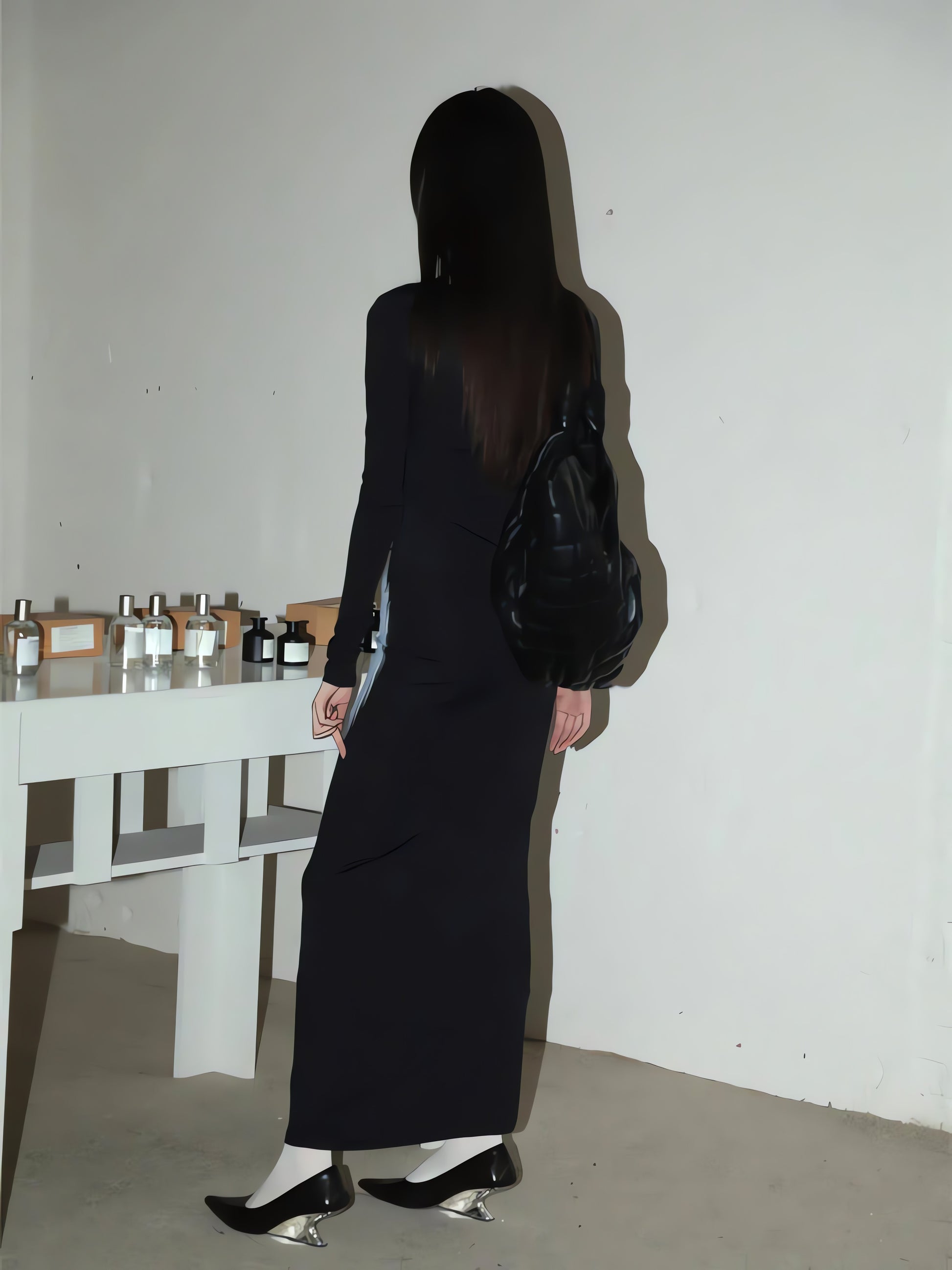 3D Body Print Maxi Dress - KAYSMAR
