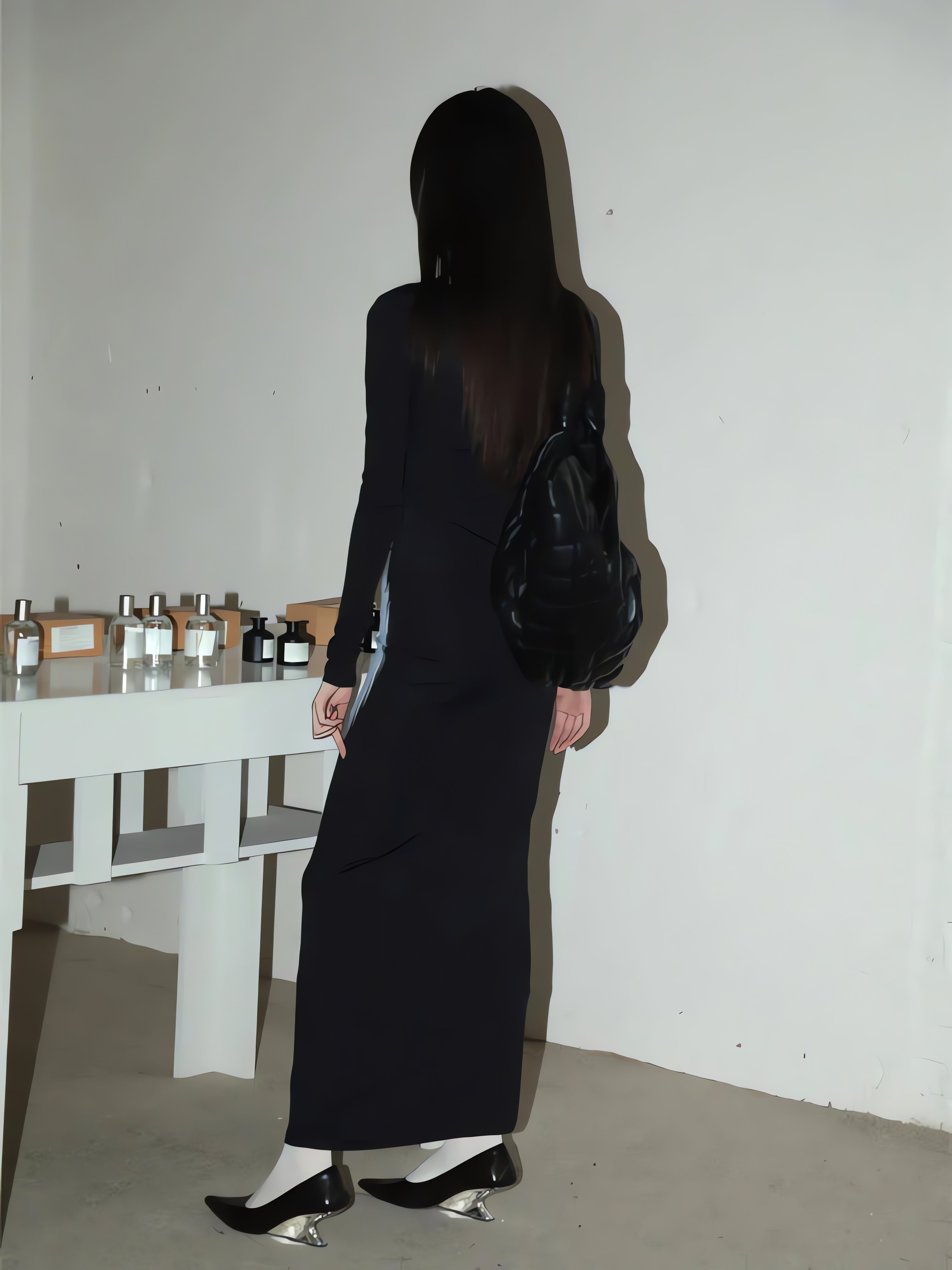 3D Body Print Maxi Dress - KAYSMAR