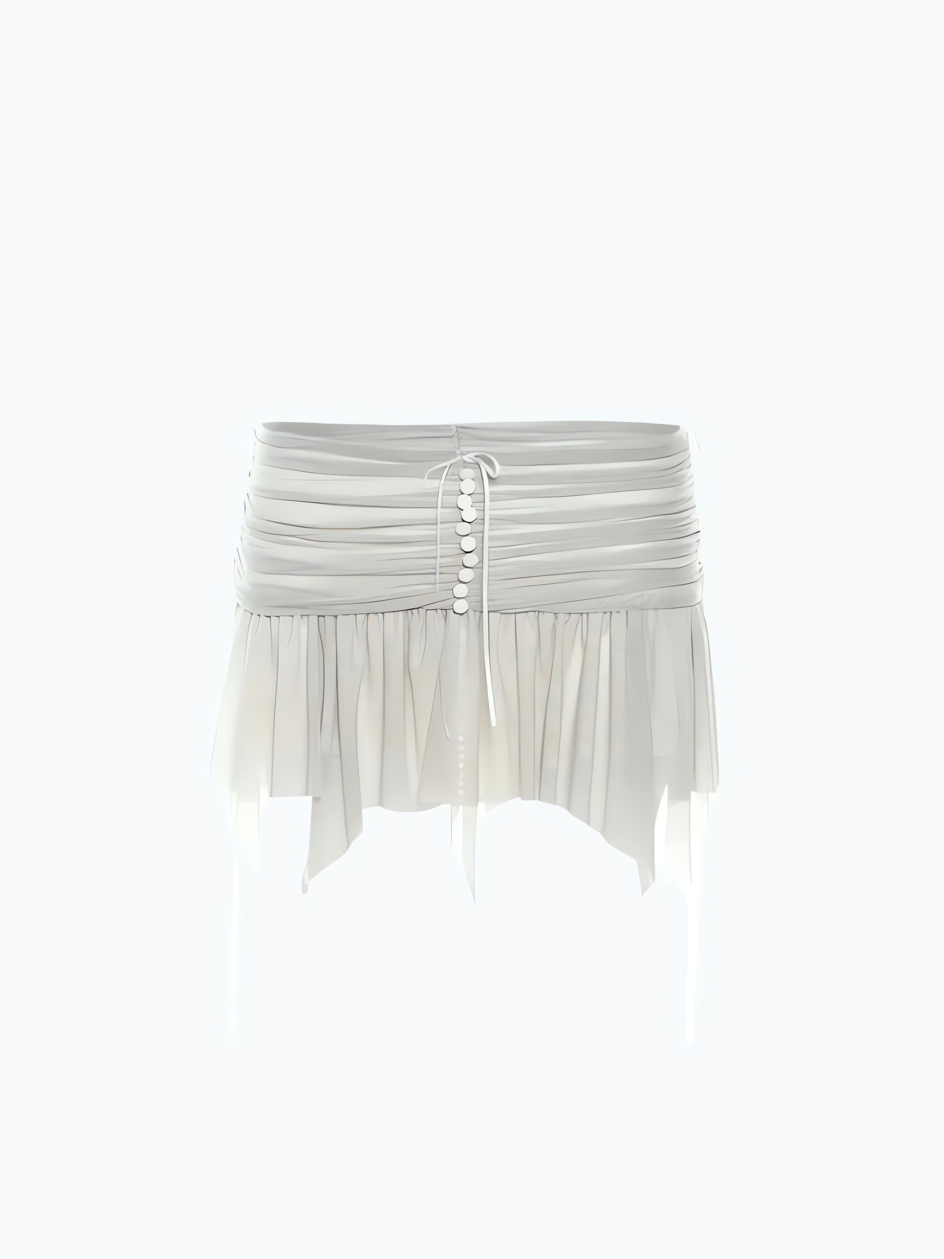 Fairycore Mesh Ruffled Top & Mini Skirt Two Piece Set