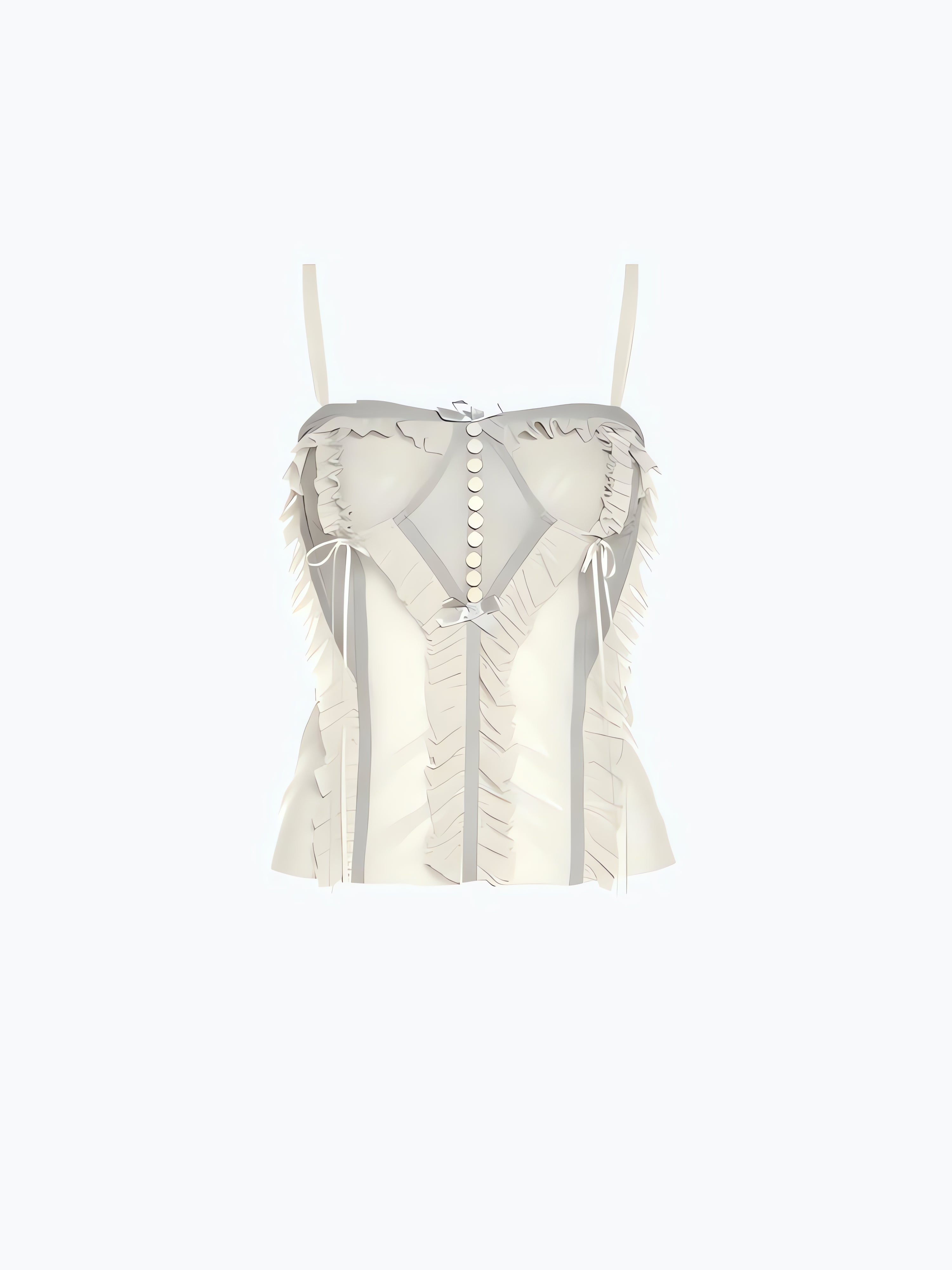 Fairycore Mesh Ruffled Top & Mini Skirt Two Piece Set