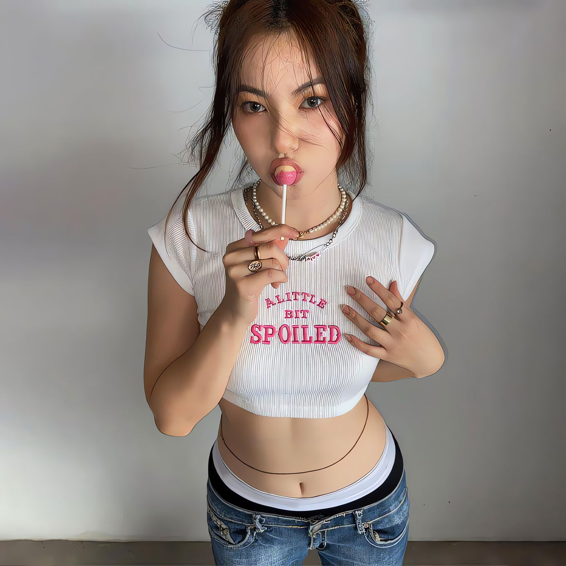 A Little Bit Spoiled Crop Top - KAYSMAR