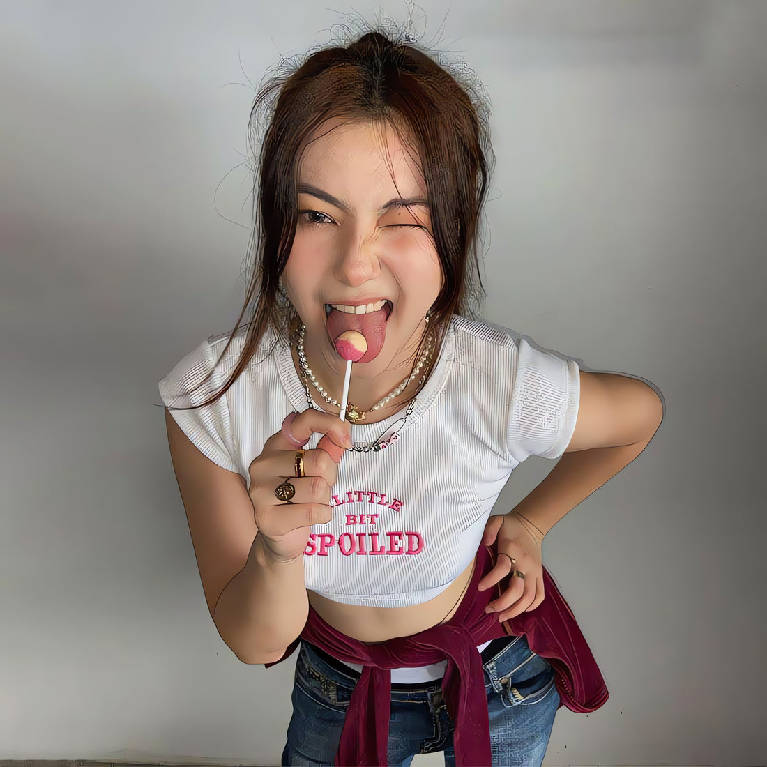 A Little Bit Spoiled Crop Top - KAYSMAR