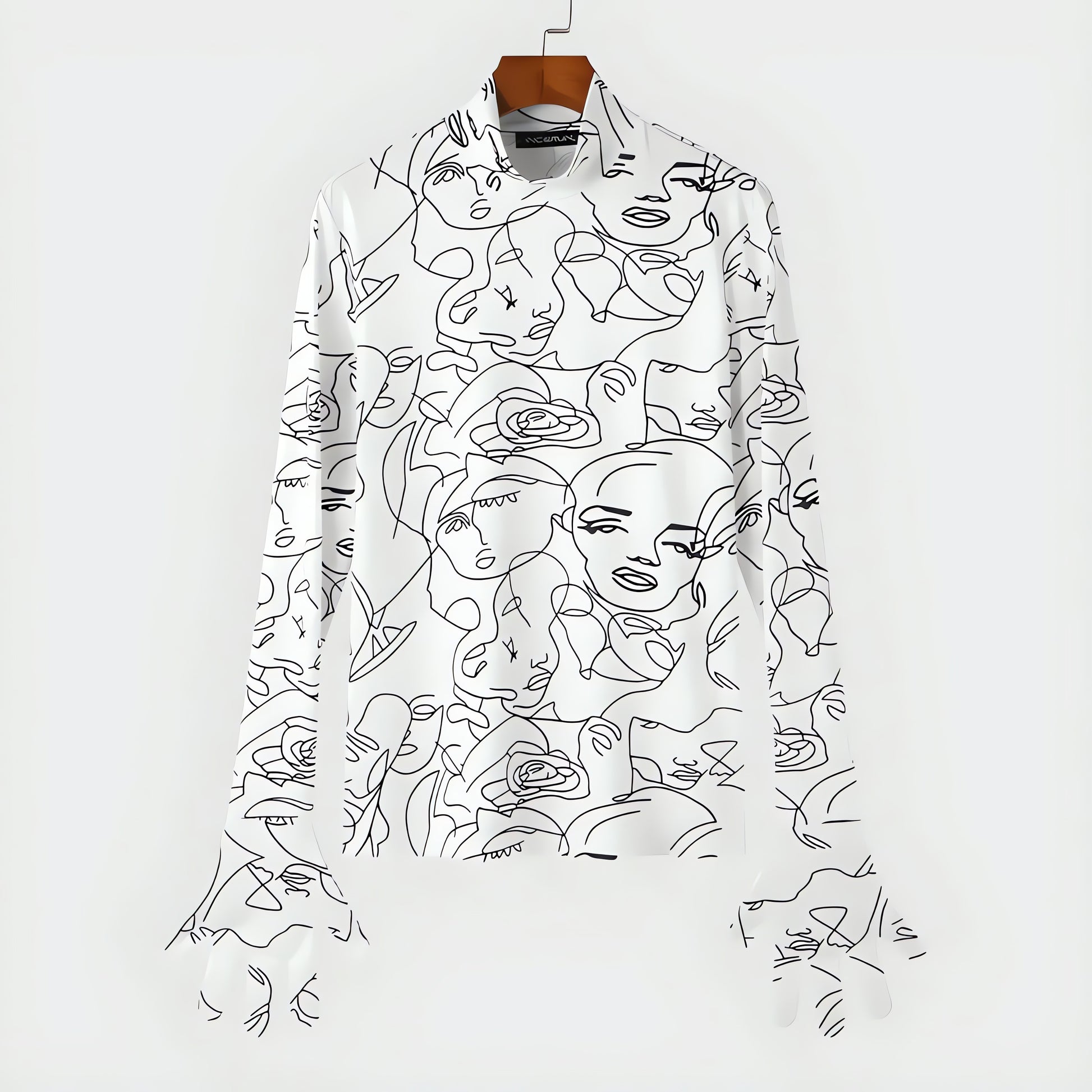 Abstract Faces Gloves Top - KAYSMAR
