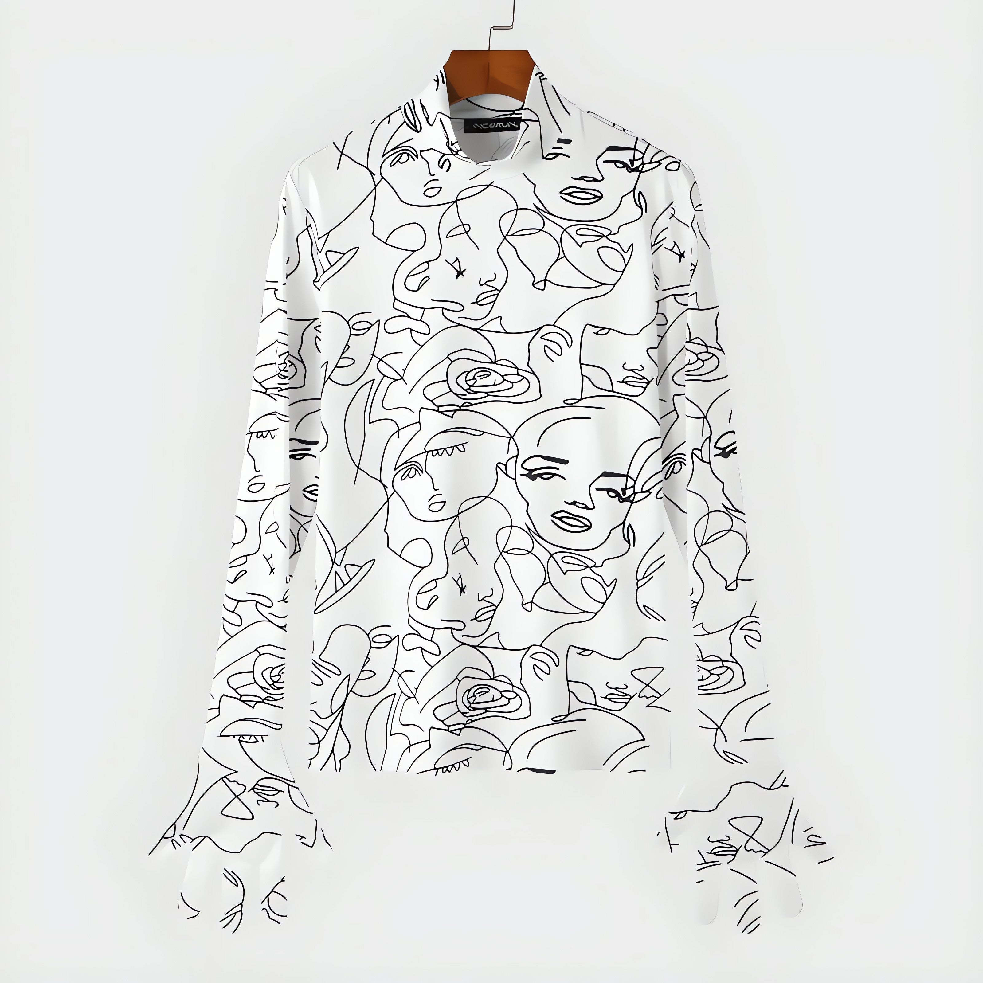 Abstract Faces Gloves Top - KAYSMAR