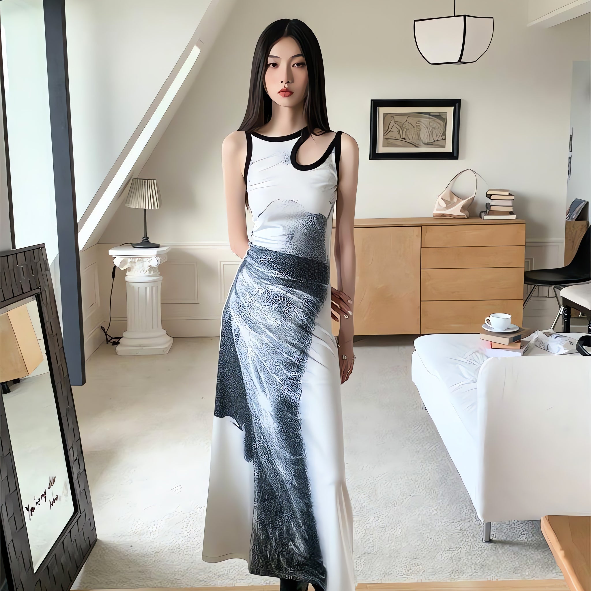Abstract Maxi Dress - KAYSMAR