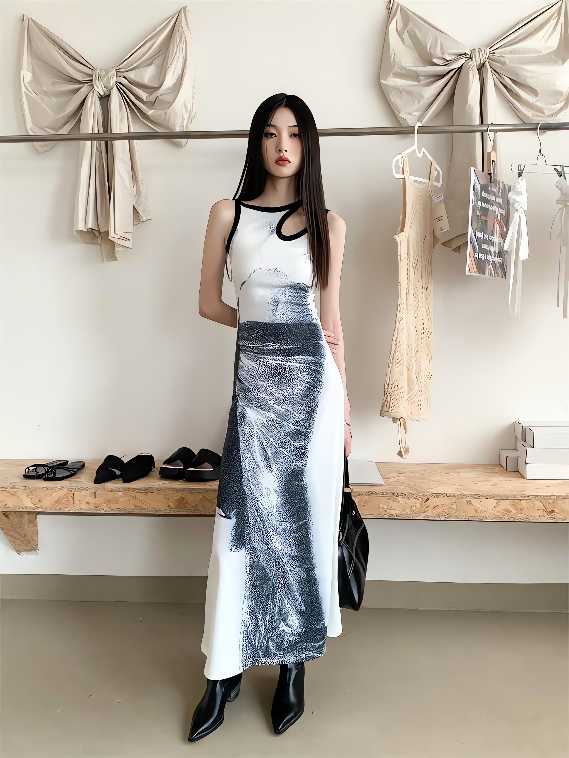 Abstract Maxi Dress - KAYSMAR